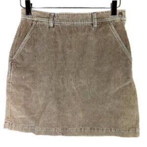 J. Crew | Tan Side Zip Corduroy Mini Skirt Size 4